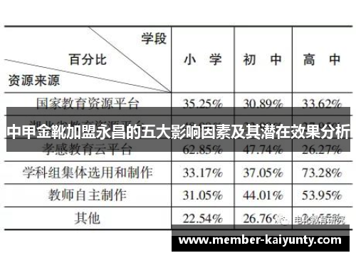 中甲金靴加盟永昌的五大影响因素及其潜在效果分析