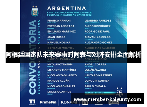 阿根廷国家队未来赛事时间表与对阵安排全面解析 阿根廷国家队未来赛事时间表与对阵安排全面解析